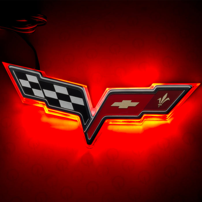 Oracle Chevrolet Corvette C6 Illuminated Emblem Red SEE WARRANTY 3099-003