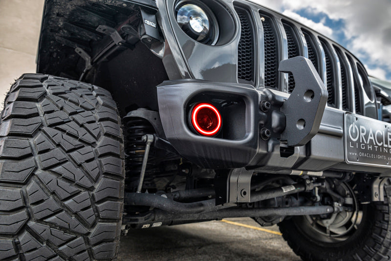 Oracle compatible with Jeep Wrangler JL/Gladiator JT Sport High Performance W LED Fog Lights Red SEE WARRANTY 5847-003