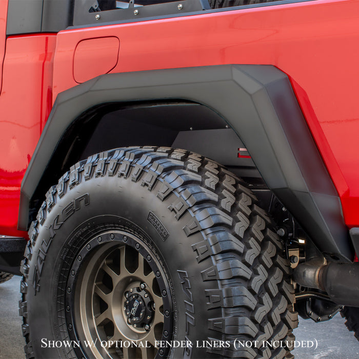 DV8 Offroad 2019+ compatible with Jeep Gladiator Armor Fenders FDGL-02