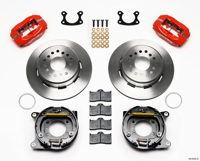 Wilwood Forged Dynalite P/S Park Brake Kit Red Small Ford 2.50in Offset 140-9282-R