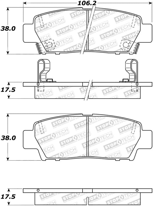 StopTech Street Brake Pads 308.0672