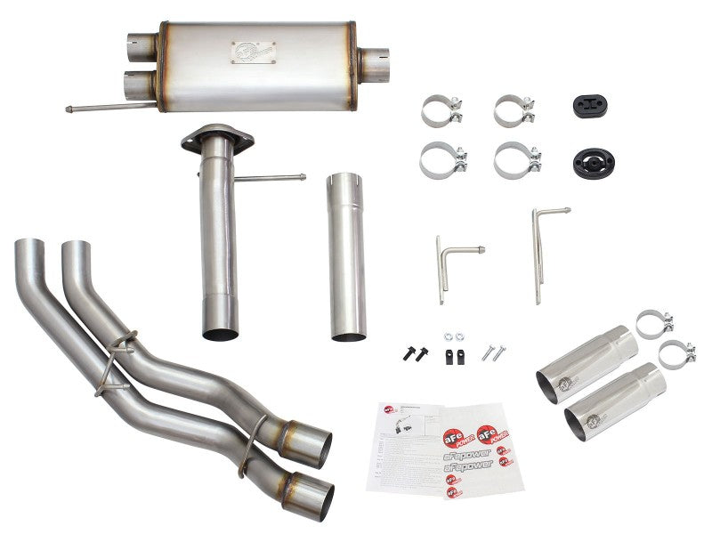 aFe Rebel Exhausts 3in SS Cat-Back 09-14 Ford F-150 4.6/5.0/5.4L w/ Polished Tips 49-43080-P