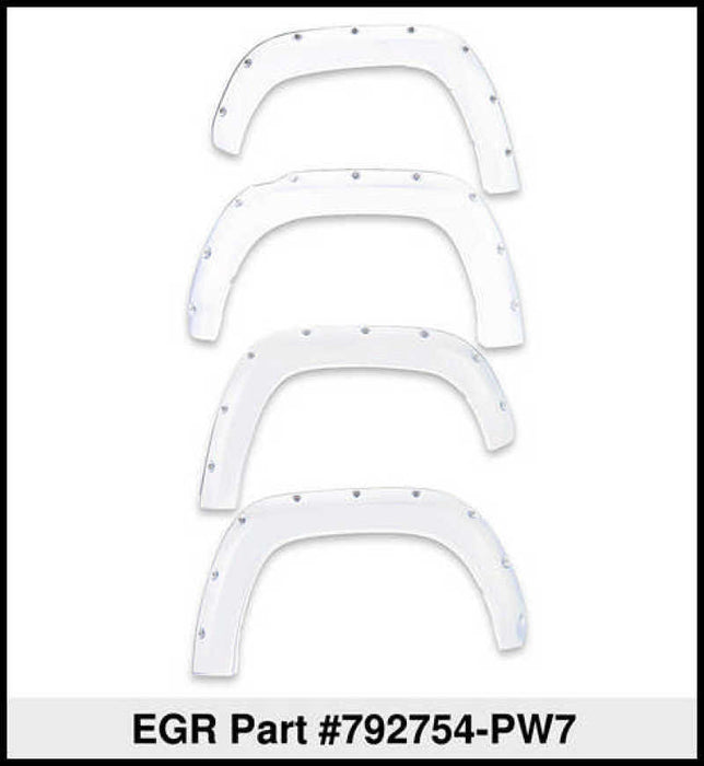 EGR 09+ Compatible with Dodge Ram LD Sport Bolt-On Look Fender Flares Set Bright White 792754-PW7