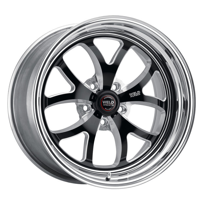 Weld S76 15x8.33 / 5x4.5 BP / 4.5in. BS Black Wheel (Medium Pad) Non-Beadlock 76MB-508A45A