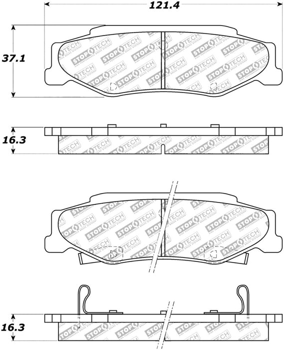 StopTech Street Select Brake Pads Rear 305.0732