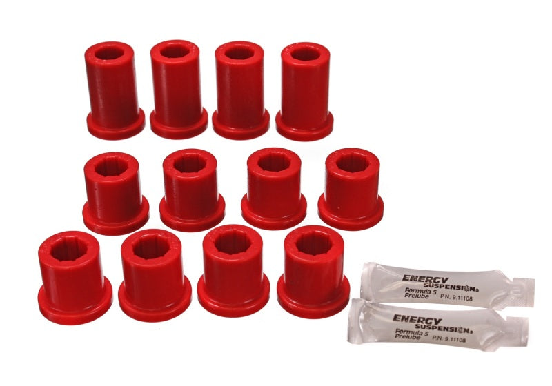 Energy Suspension 84-85 Toyota 4Runner 2 & 4WD Red Front Leaf Spring Bushing Set 8.2102R