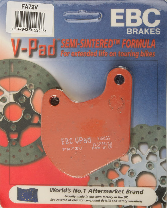 EBC Semi Sintered Brake Pads FA72V