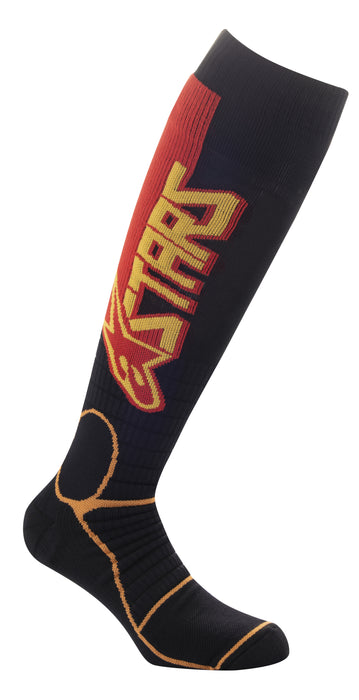 Alpinestars Mx Pro Socks Black/Yellow/Tangerine Md (4701520-1540-M)