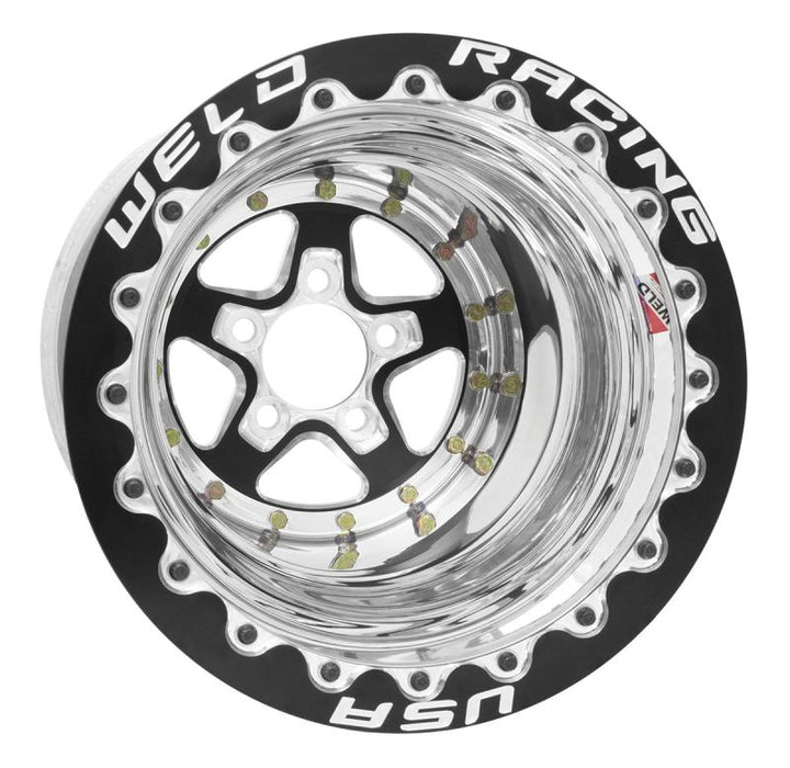 Weld Alumastar 2.0 15x10 / 5x4.75 BP / 7in. BS Black Wheel Black Single Bead Lock MT 88B510284F