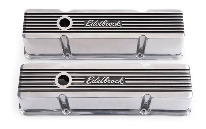 Edelbrock Valve Cover Elite II Series Chevrolet 1959-1986 262-400 CI V8 Tall Polished 4263