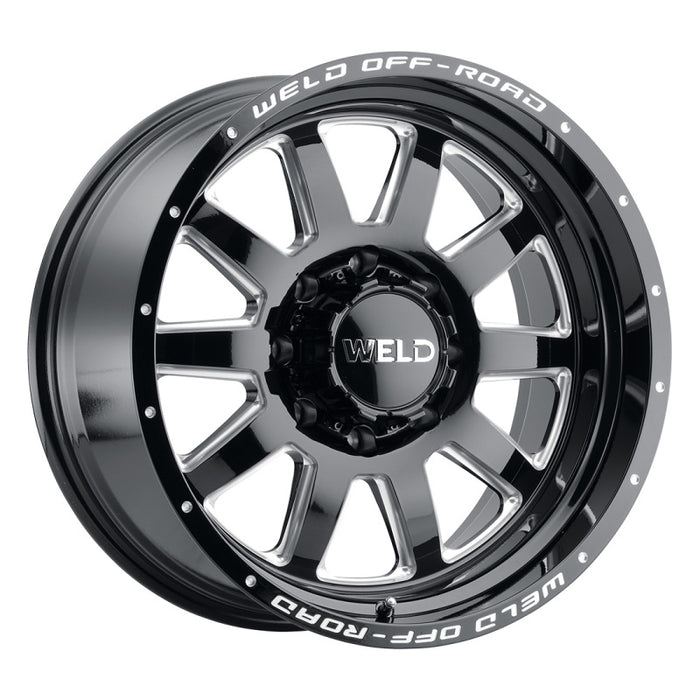 Weld Off-Road W102 20X10 Stealth 8X170 ET-18 BS4.75 Gloss Black MIL 125.1 W10200017475