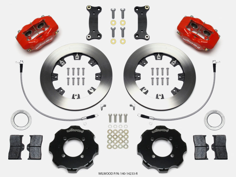 Wilwood Forged Dynalite Front Hat Kit 12.19in Red 2016-Up Mazda MX5 Miata w/ Lines 140-14233-R