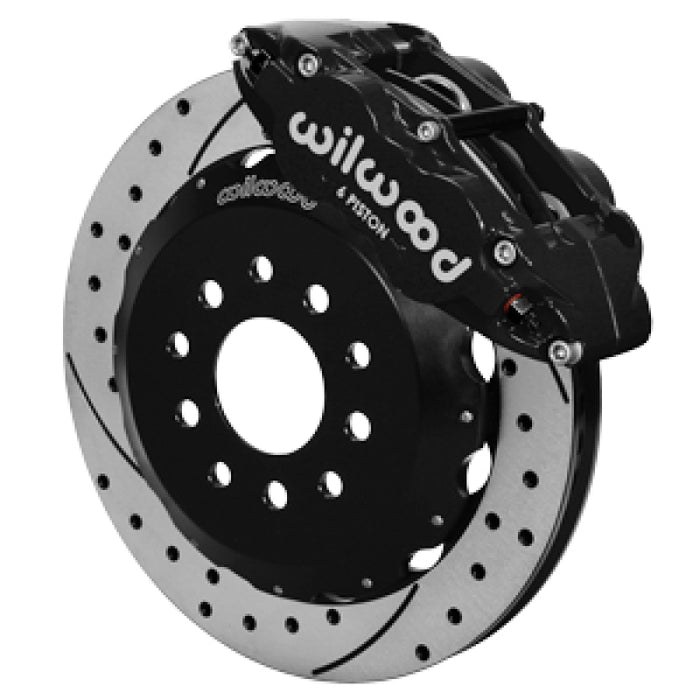 Wilwood 63-87 C10/C15 Superlite 6p FNSL6R Brake Kit Drill/Slot DSE Spindle 13.06 Rotor Black 140-16781-D