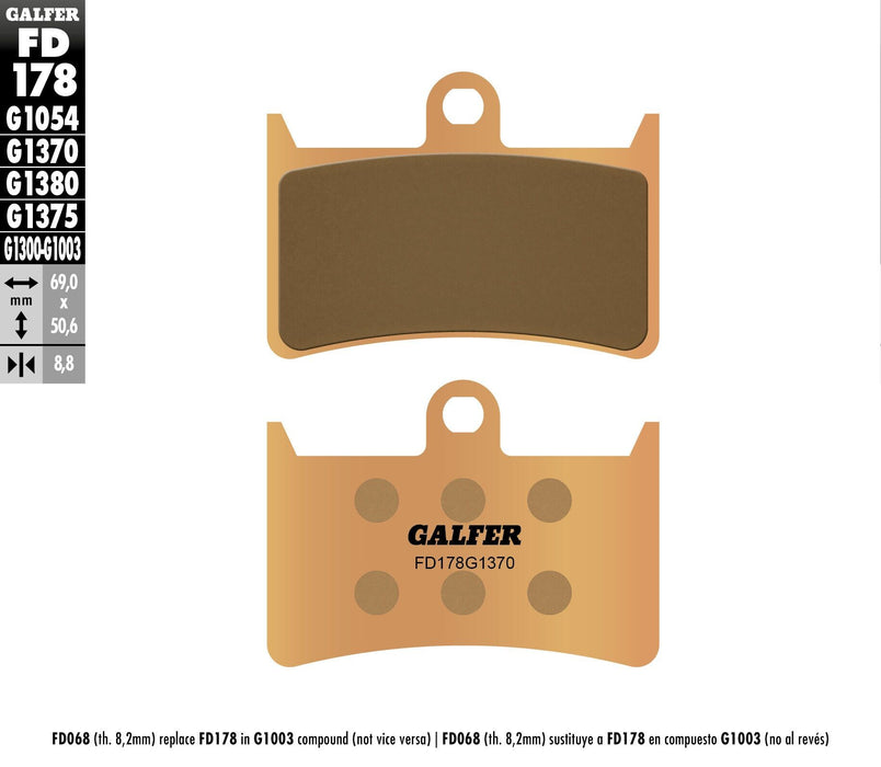 Galfer Brakes FD178G1370 HH Sintered Brake Pads