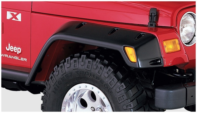 Bushwacker 97-06 compatible with Jeep TJ Max Pocket Style Flares 2pc Black 10029-07