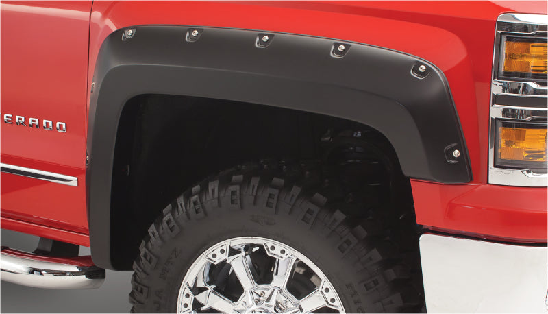 Bushwacker 19-22 GMC Sierra Pocket Style Flares Front 2 Piece Black 40115-02