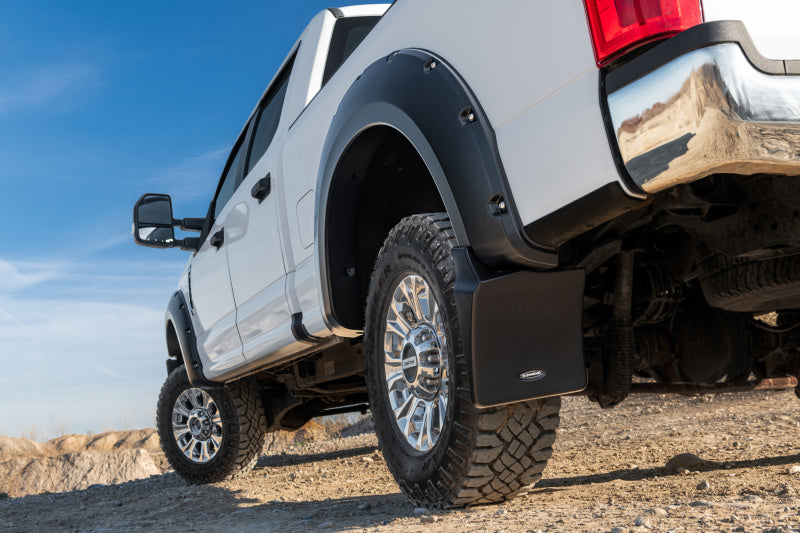 Bushwacker 17-20 Ford F-250/F-350 Trail Armor Rear Mud Flaps (Fits Pocket Style Flares) MUD-20106