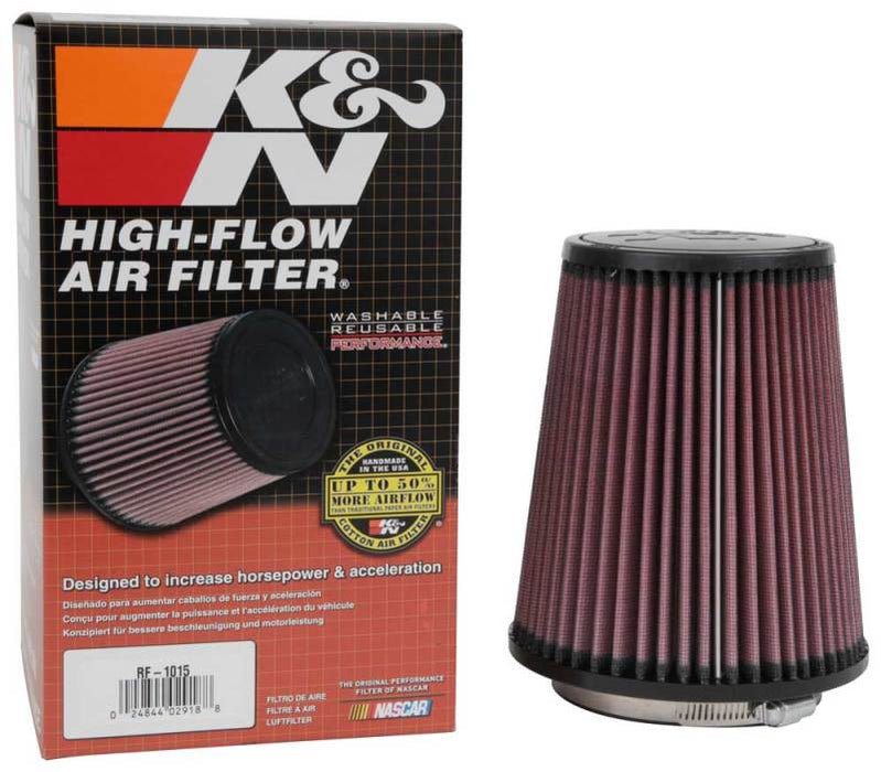 K&N 6 inch OD-Base 4 1/2 inch OD-Top 7 Inch H Round Tapered Universal Air Filter RF-1015