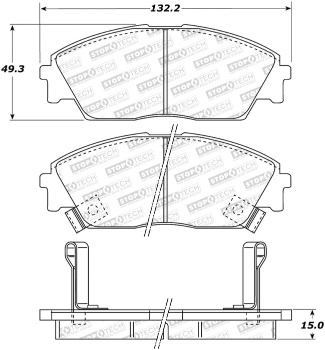 StopTech Street Brake Pads 308.0373