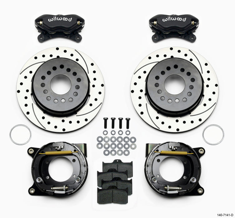 Wilwood Forged Dynalite P/S Park Brake Kit Drilled Chevy 12 Bolt w/ C-Clips 140-7141-D