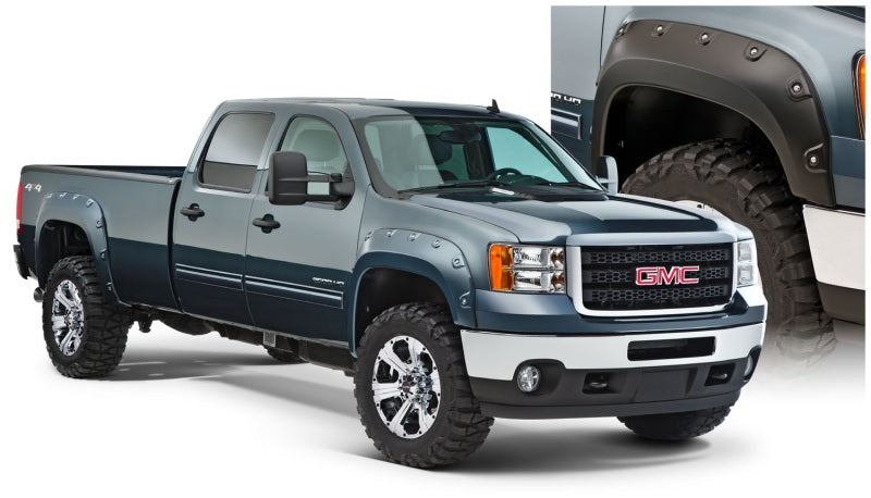 Bushwacker 11-14 GMC Sierra 3500 Fleetside Boss Pocket Style Flares 4pc Excludes Dually Black 40953-02