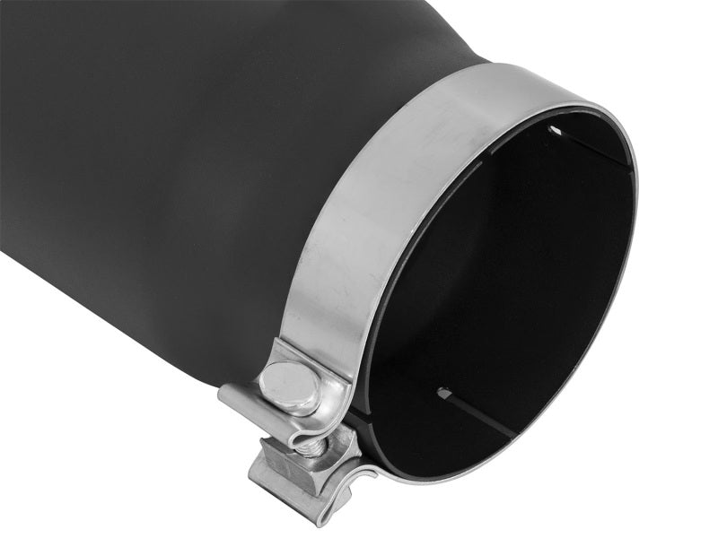 aFe Power MACH Force-Xp 5in In x 6in Out x 15in L Bolt-On 409 SS Exhaust Tip Black 49T50601-B15