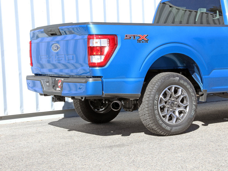 aFe Apollo GT 3in 409 SS Cat-Back Exhaust 2021 Ford F-150 V6 2.7L/3.5L (tt)/V8 5.0L w/ Black Tips 49-43125-B