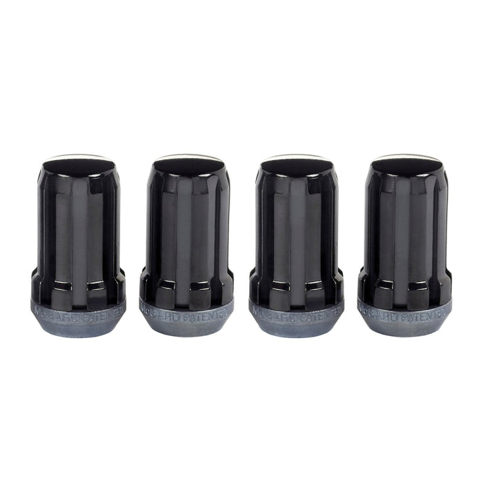 McGard SplineDrive Lug Nut (Cone Seat) M14X1.5 / 1.648in. Length (4-Pack) Black (Req. Tool) 65315BK