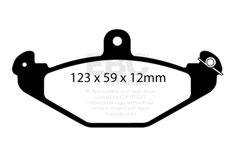 EBC Racing 08-11 Lotus Exige 1.8L Supercharged (240) RP-X Rear Brake Pads DP8885/2RPX