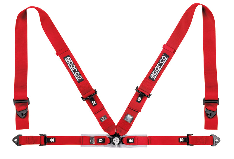 Sparco Belt 4Pt 3in/2in Competition Harness Red 04716M1RS