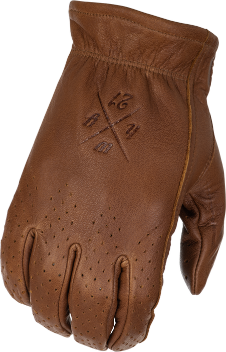 Highway 21 Men's Motorcycle Louie Perforated Gloves (Brown, 3X-Large)