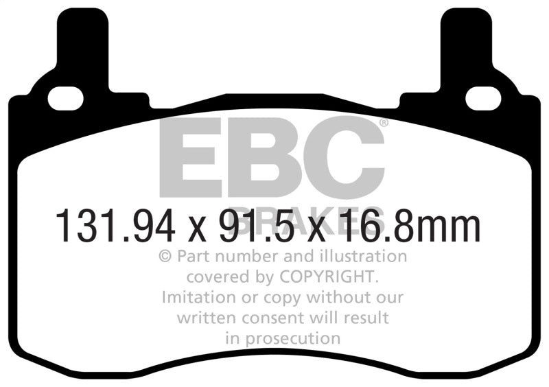 EBC 2019+ Genesis G70 2.0T (Brembo) Yellowstuff Rear Brake Pads DP42357R