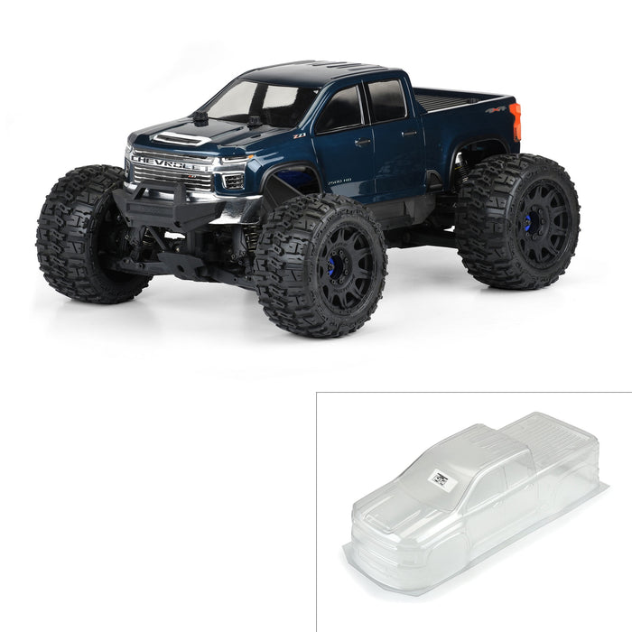 Pro-Line Racing 2021 Chevy Silverado Clear Body E-REVO 2.0 & MAXX PRO358200 Car/Truck Bodies wings & Decals