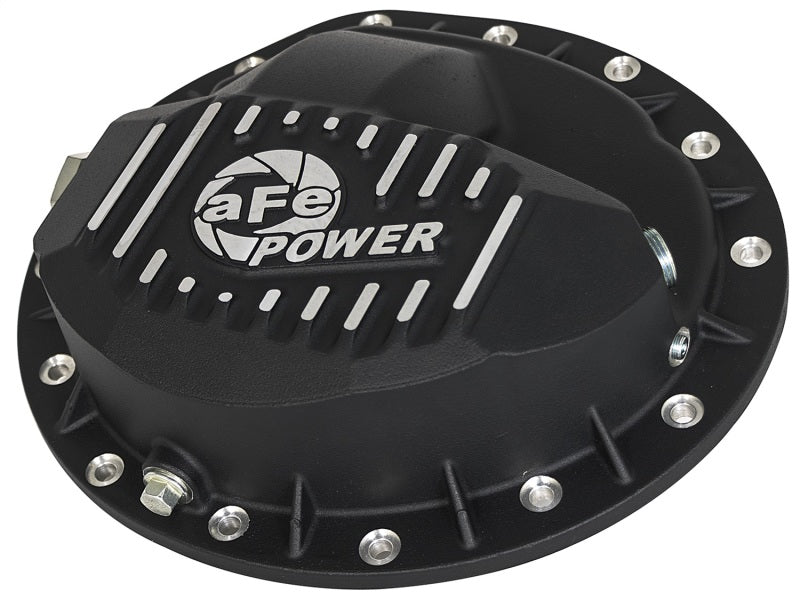 aFe Power Pro Series Rear Differential Cover Black w/Machined Fins 16-17 Compatible with Nissan Titan XD(AAM 9.5-14) 46-70362