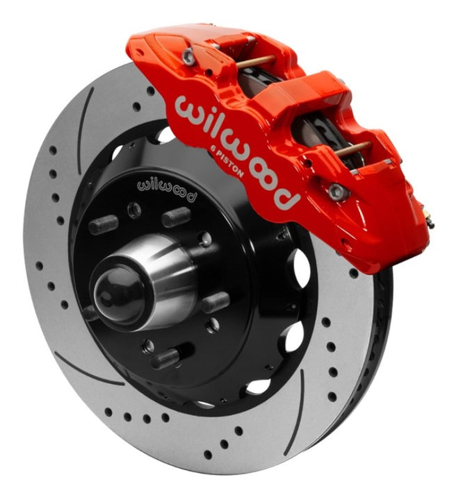 Wilwood Forged Narrow Superlite 6R Front Big Brake Kit SRP 14.00in Rotors 67-86 C1500 Red 140-15943-DR