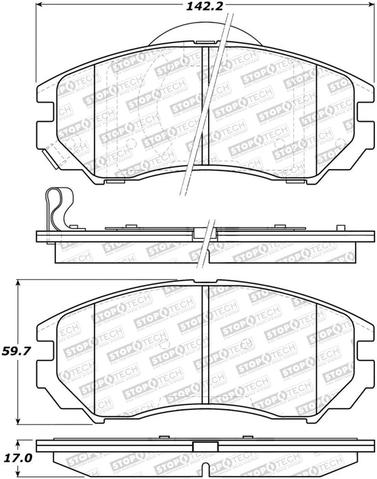 StopTech Street Brake Pads 308.1104