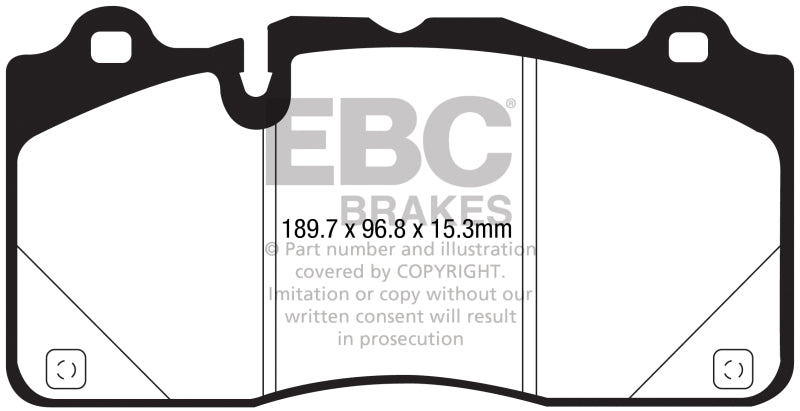 EBC 2016+ Cadillac CTS-V 6.2L Supercharged Yellowstuff Front Brake Pads DP43050R