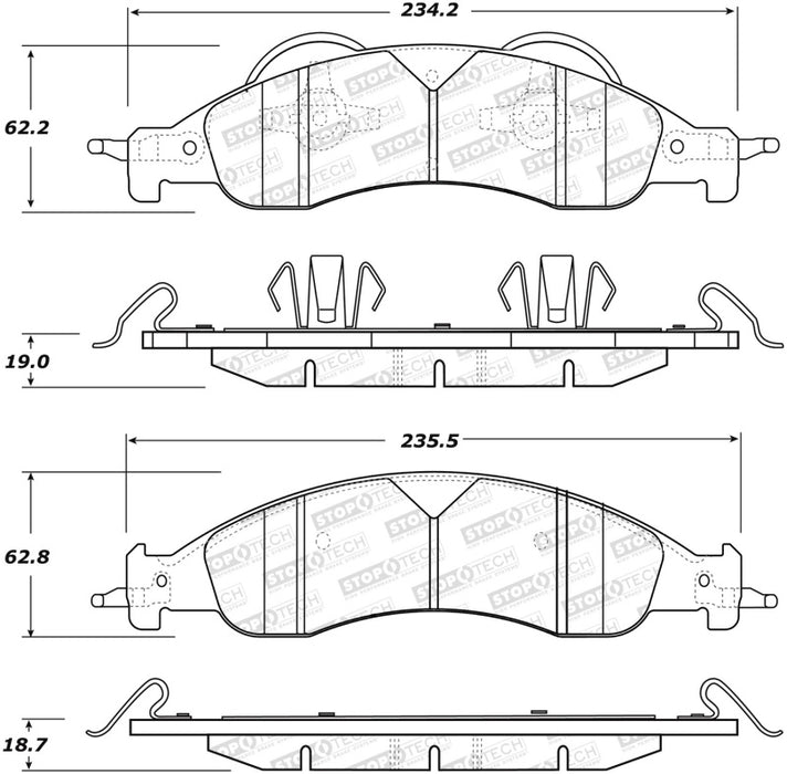 StopTech Street Brake Pads 308.1278