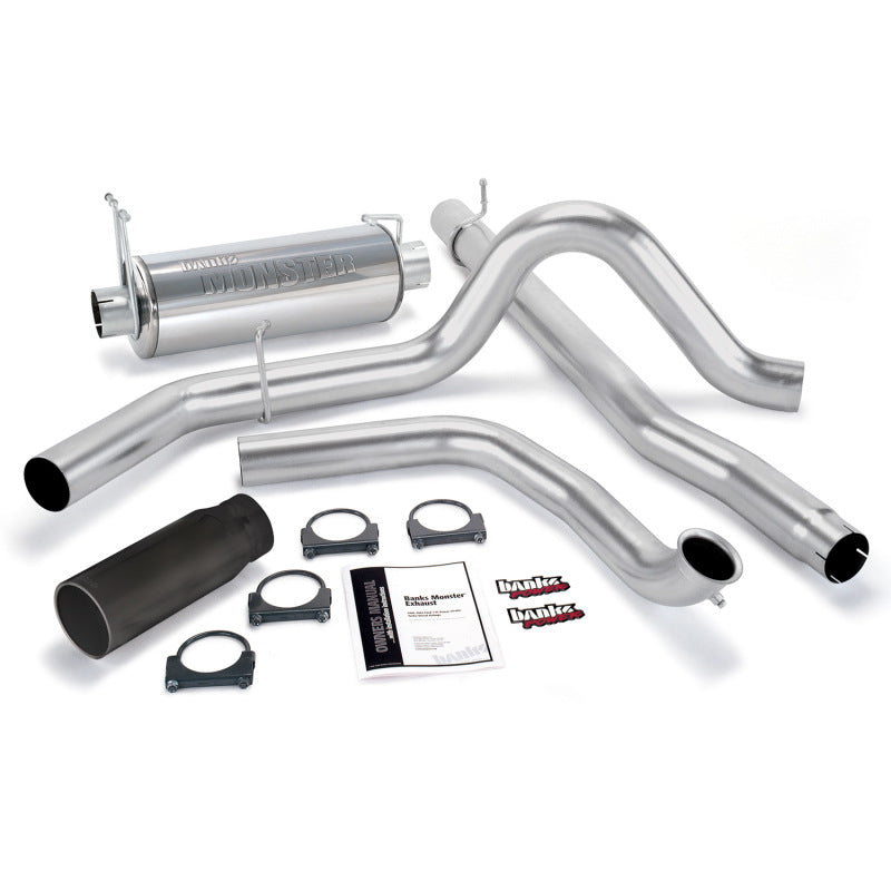 Banks Power 00-03 Ford 7.3L / Excursion Monster Exhaust System SS Single Exhaust w/ Black Tip 48653-B