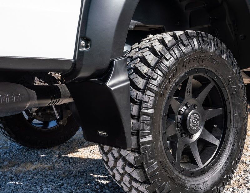 Bushwacker 14-18 GMC Sierra 1500 Trail Armor Rear Mud Flaps (Fits Pocket Style Flares) MUD-40122