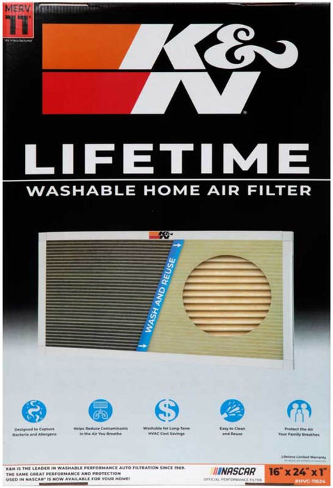 K&N HVAC Filter 16 x 24 x 1 HVC-11624