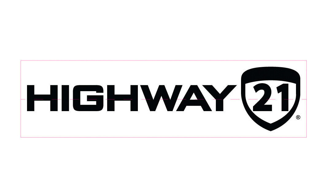 HIGHWAY 21 489-9003 Full Logo Sticker 6" X 1.42" 50 Packs