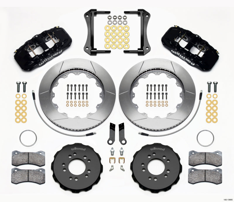 Wilwood AERO6 Front Hat Kit 14.00 2005-2014 Mustang w/ BMR Suspn. w/Lines 140-13685