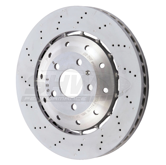 SHW 08-12 Audi R8 4.2L (Excl Ceramic Brakes) Front Drill-Dimp Lightweight Brake Rotor (420615301D) AFX44215