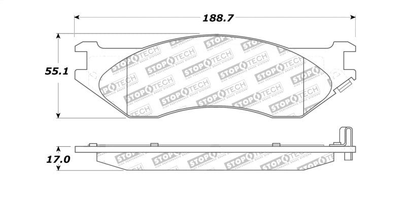 StopTech Street Select Brake Pads Front 305.0702