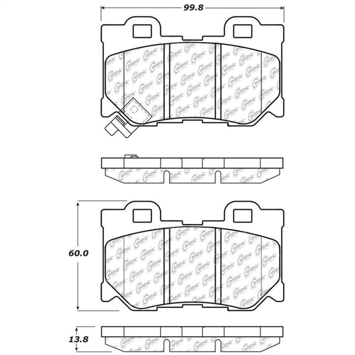 StopTech Street Touring 08-09 Compatible with Infiniti FX50/G37 Rear Brake Pads 308.1347