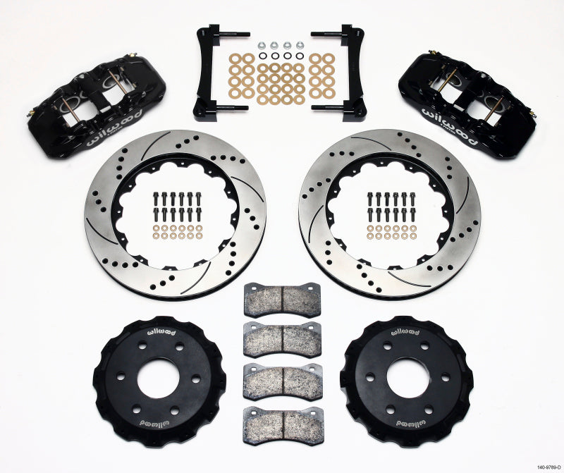 Wilwood AERO6 Front Truck Kit 14.25in Drilled 1999-2014 GM Truck/SUV 1500 140-9789-D