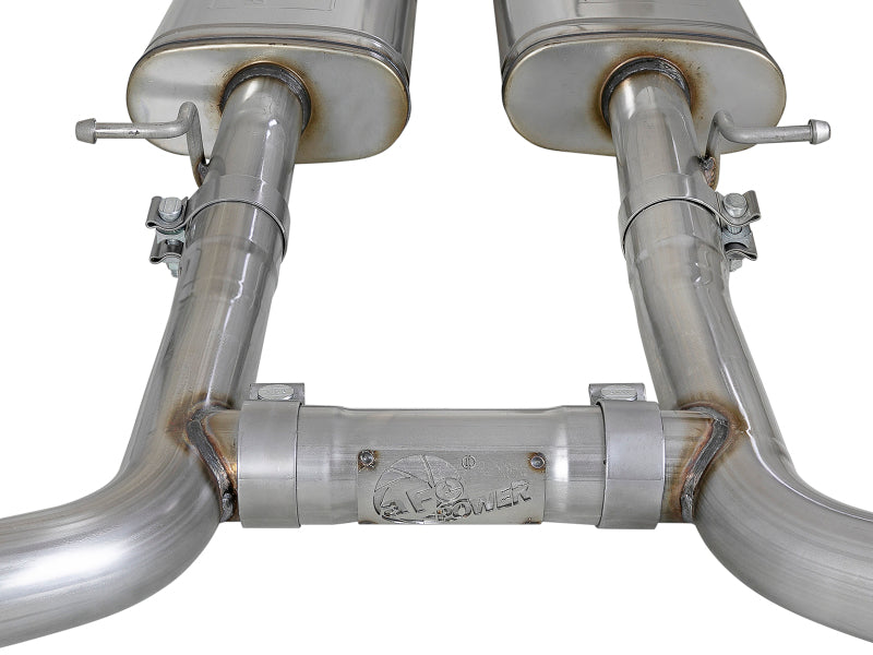 aFe MACH Force-Xp 2-1/2in 304 SS Cat-Back Exhaust 15-21 Compatible with Dodge Challenger V6-3.6L Quad Black Tip 49-32067-B