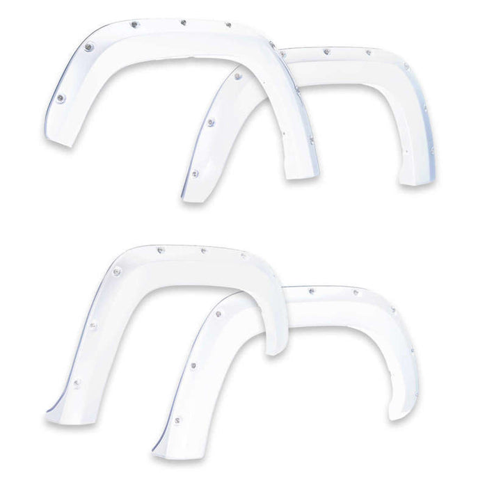 EGR 14+ Chev Silverado 6-8ft Bed Bolt-On Look Color Match Fender Flares Set Summit White 791574-GAZ