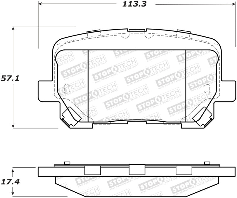 StopTech Street Brake Pads Front 308.1766